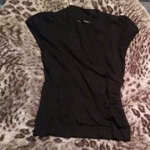 Maurice's black Criss-Cross top size medium